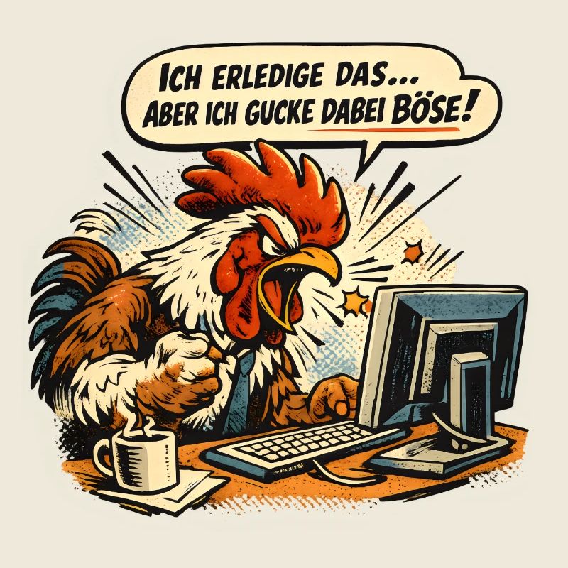 Ich mach das Möwe lustiger Büro Spruch