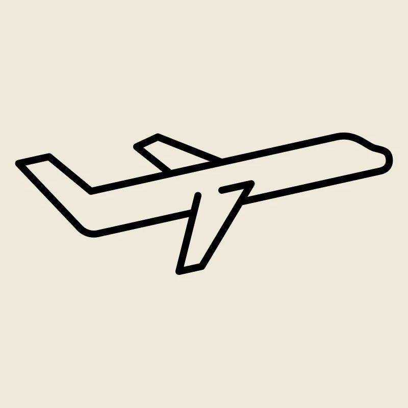 Airplane Icon Outline Ascending Flying
