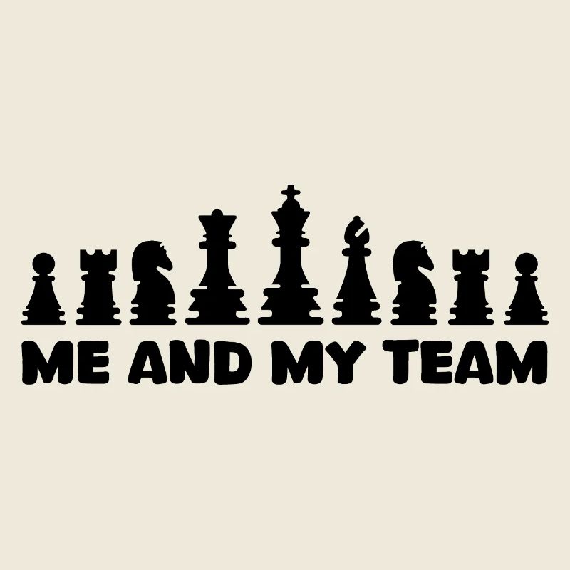 Schach coole Sprüche Team Schachfiguren Logo