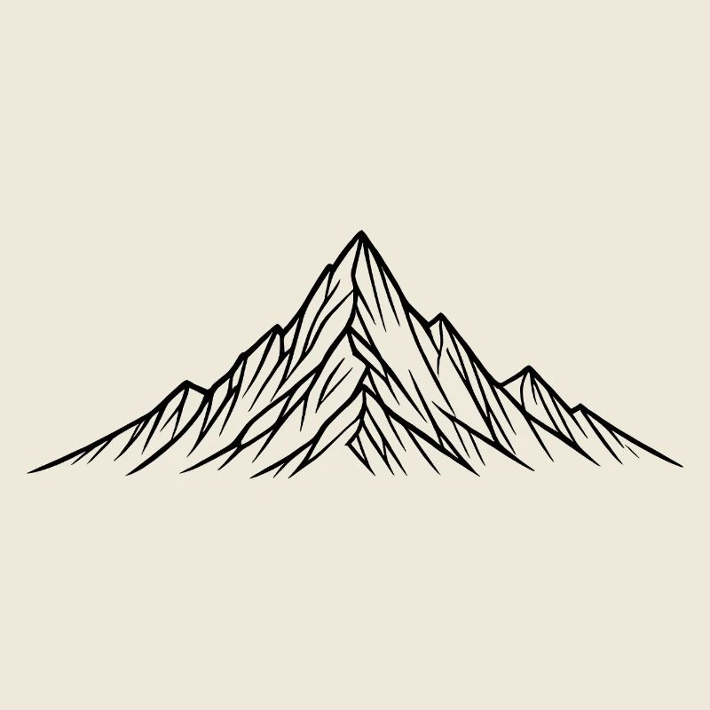 Nachtliche Bergsilhouette