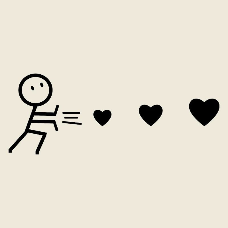 Herzenswerfender Schwarzer Mann