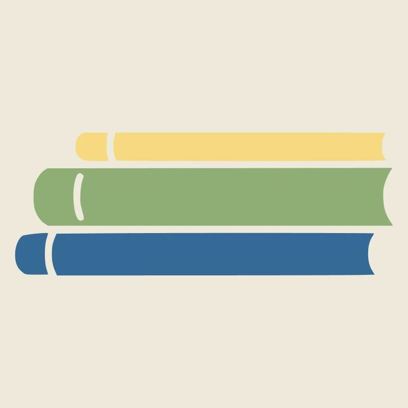 Stack of Books Colorful Flat Design