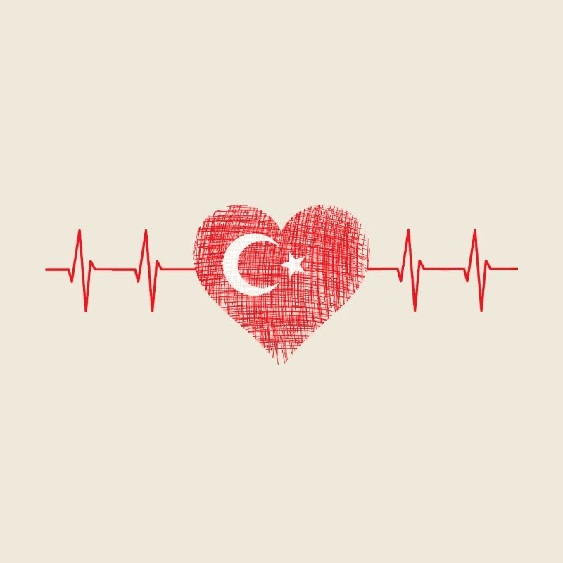 Heartbeat with Turkish flag