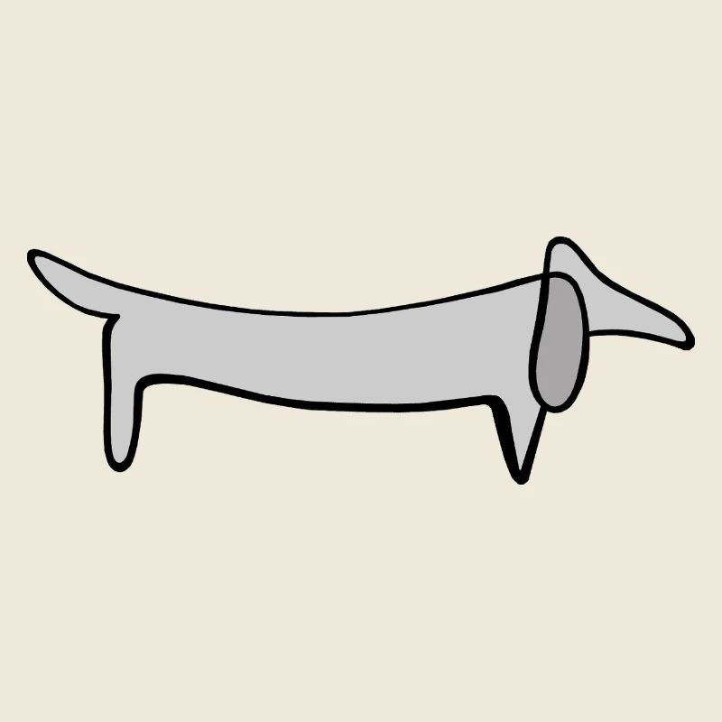 Dog line art drawing