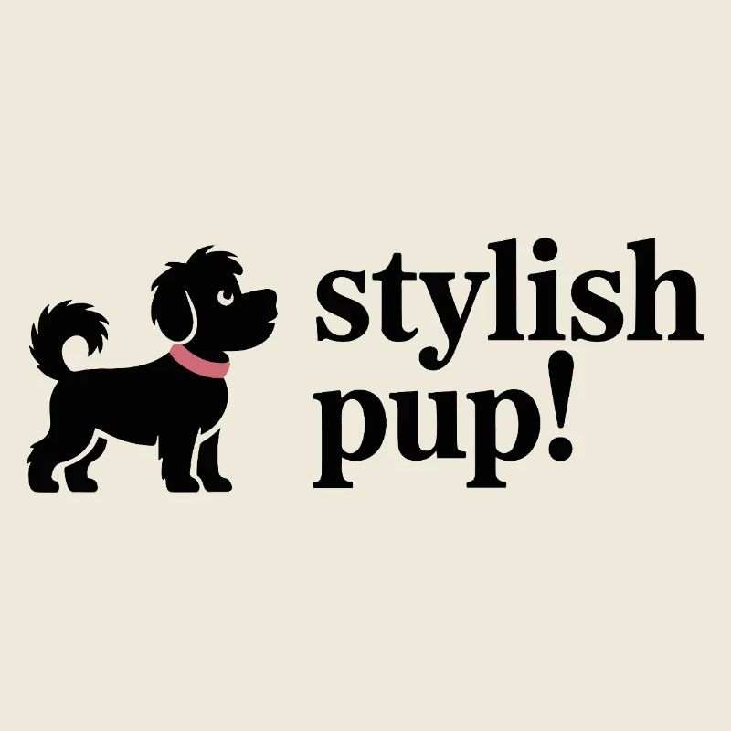 Entzückender schwarzer Welpe mit rosa Halsband