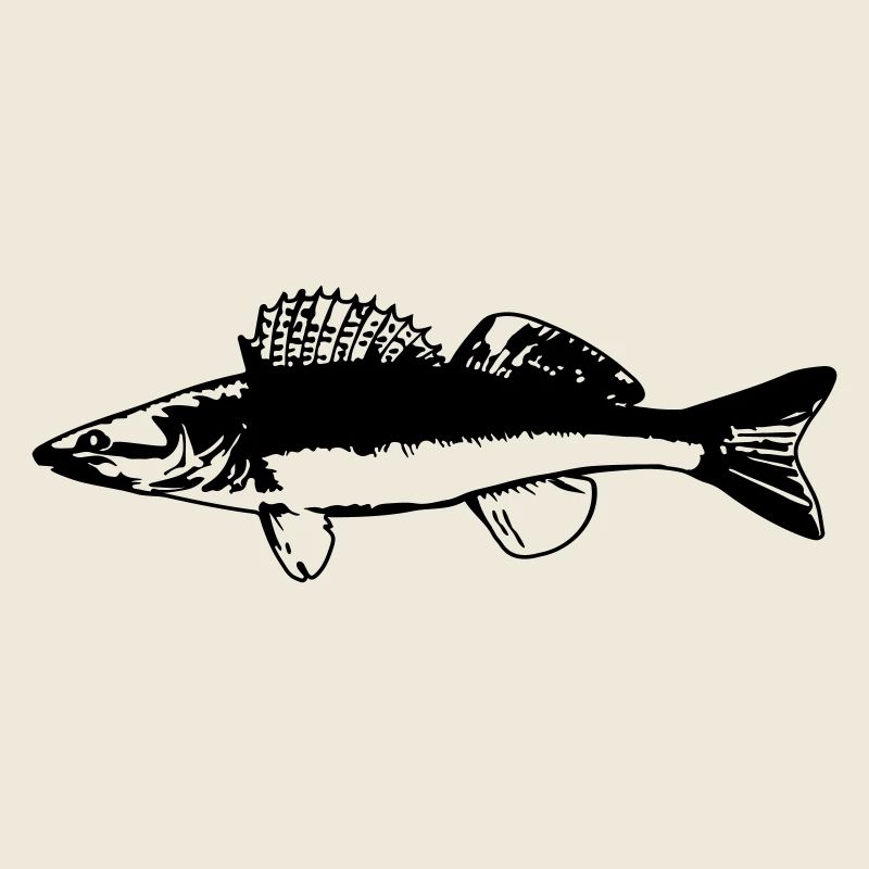 Fisch im Wasser Design auf Blau