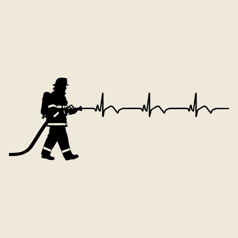 Firefighter Fire Brigade ECG Heartbeat