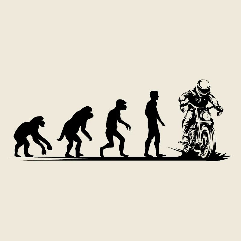Évolution de la moto Funny Biker Cafe Racer Icon