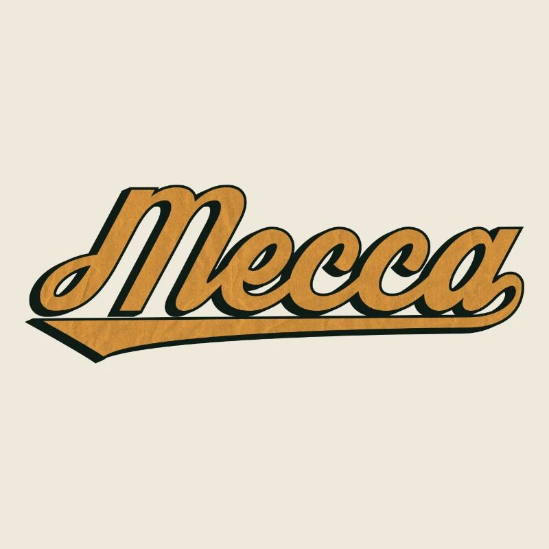 Lettrage vintage de la Mecque