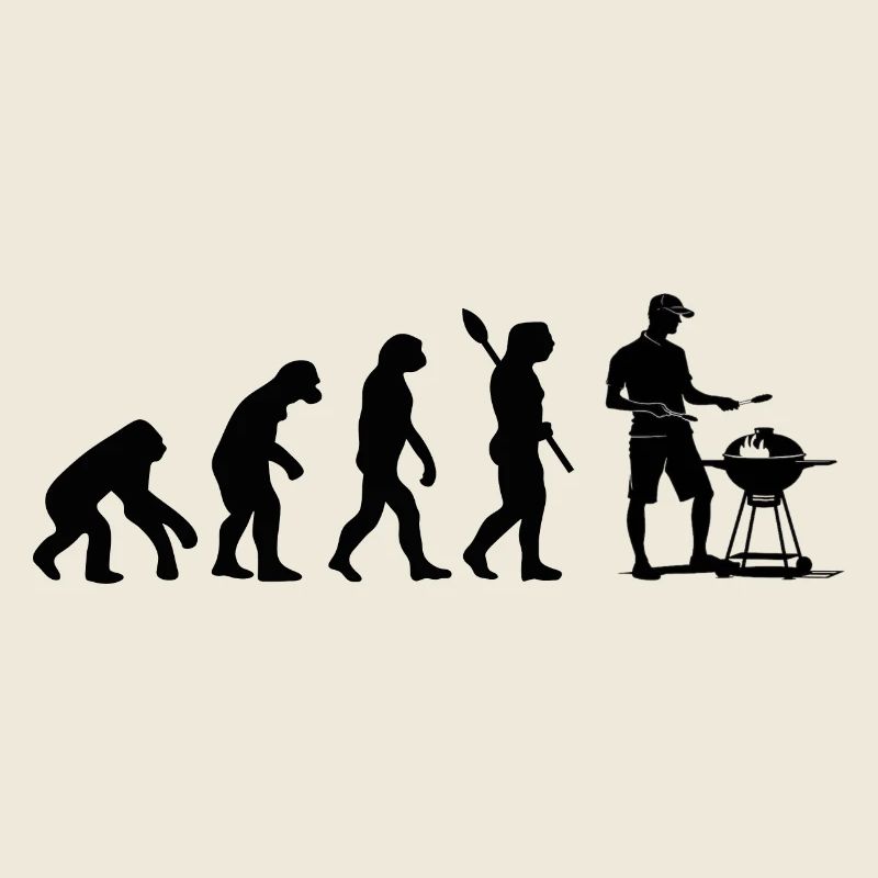 Funny Human Evolution Grill Master BBQ Lover