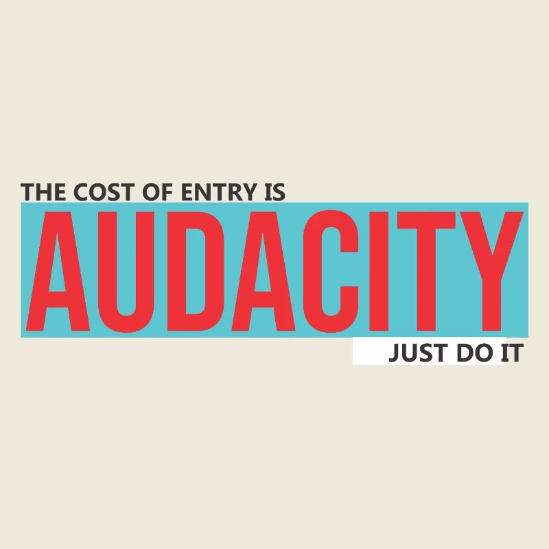 Audacity: Strong red on turquoise