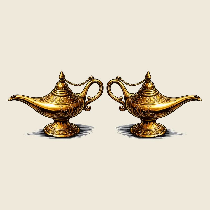 Golden Oil Lamps
