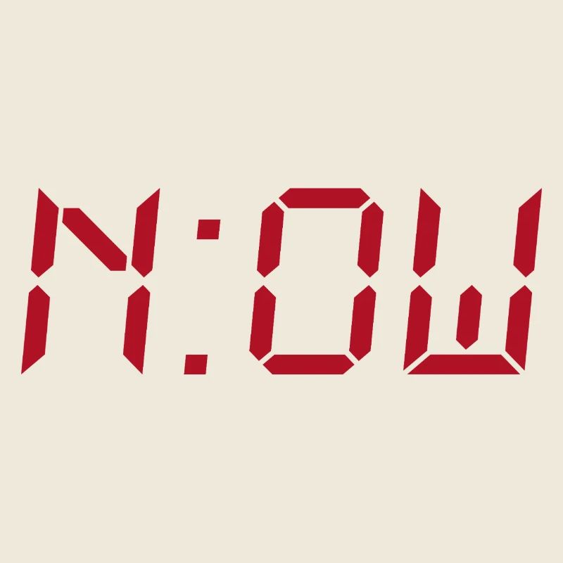 NOW – Typografie Design ohne Hintergrund