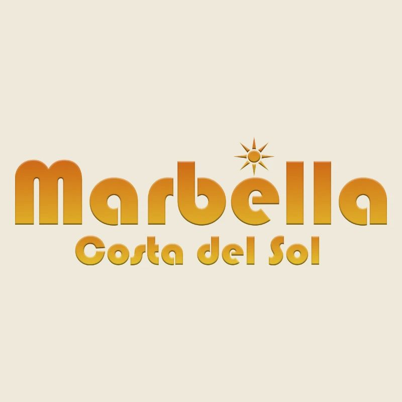 Marbella Costa del Sol-Sunburst Text