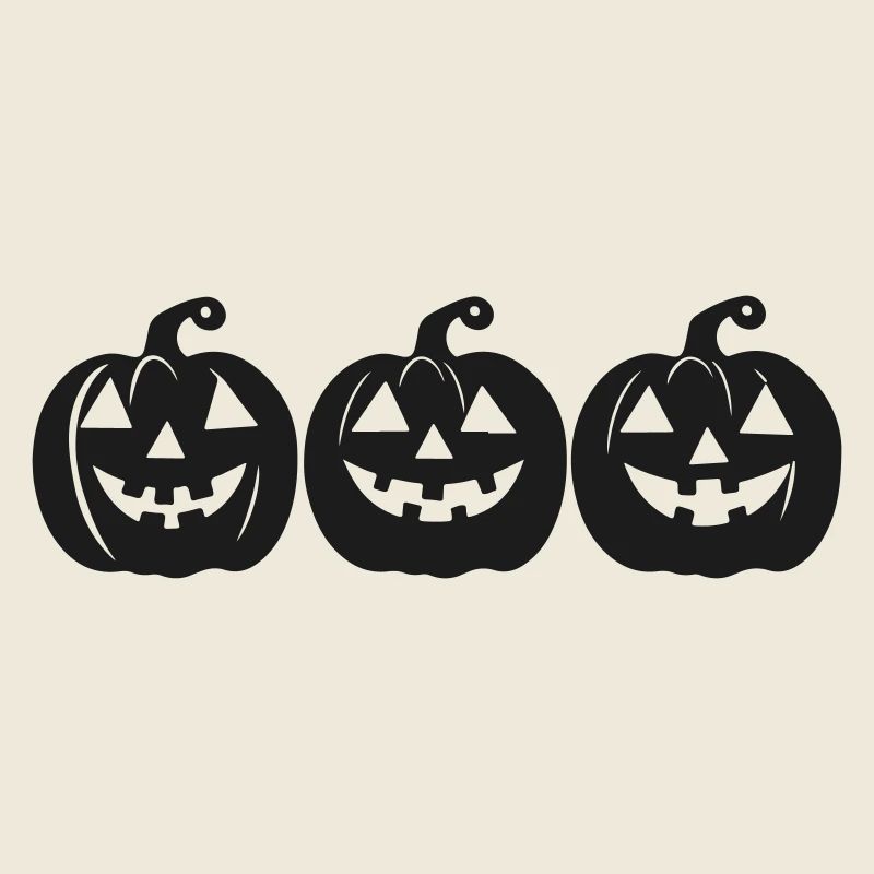 Scary pumpkin scene with laughing face