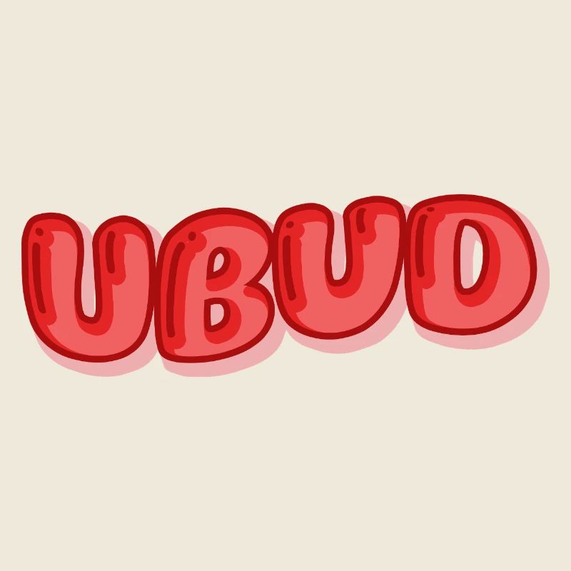 Ubud Bubble Schrift Design