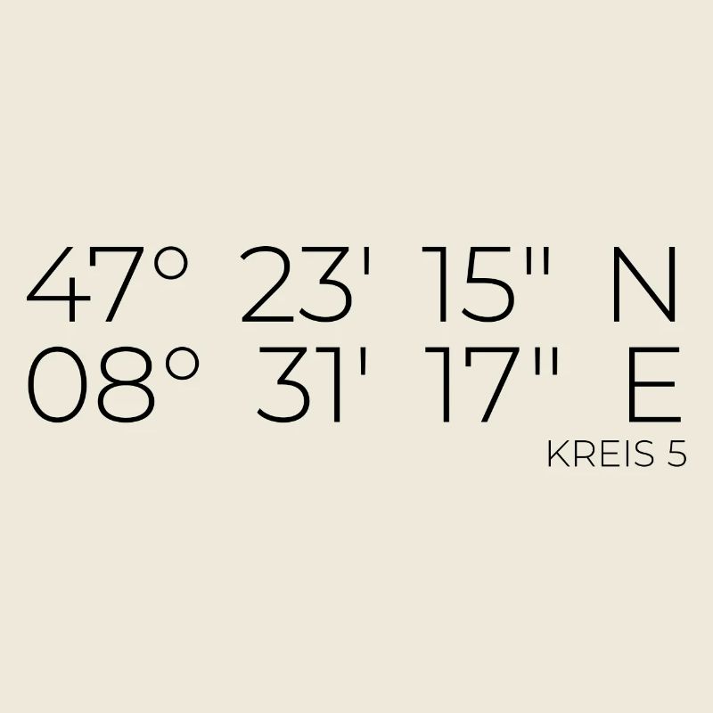 Coordinates District 5 Zurich