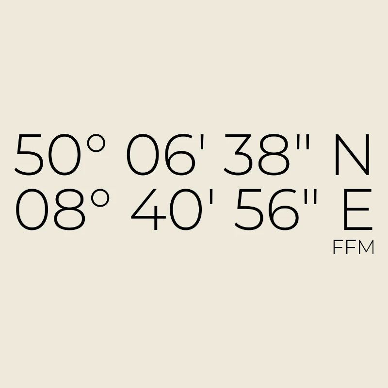 Coordinates Frankfurt am Main FFM