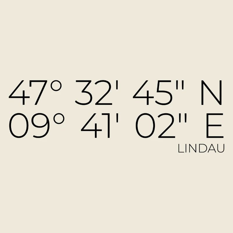 Coordinates Lindau Lake Constance