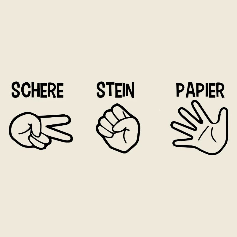 Schere Stein Papier Spiel Handspiel Silhouette