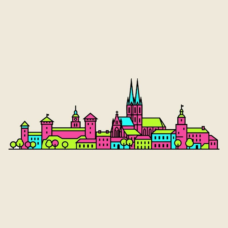 Lublin City Skyline Krakow Gate Modern Art