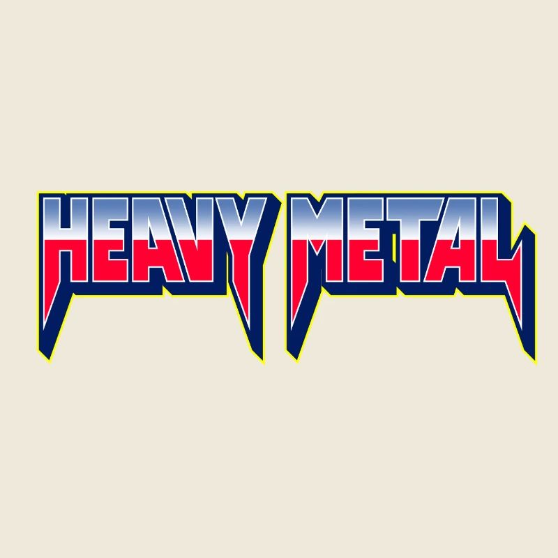 Logo typographique 3D Heavy Metal