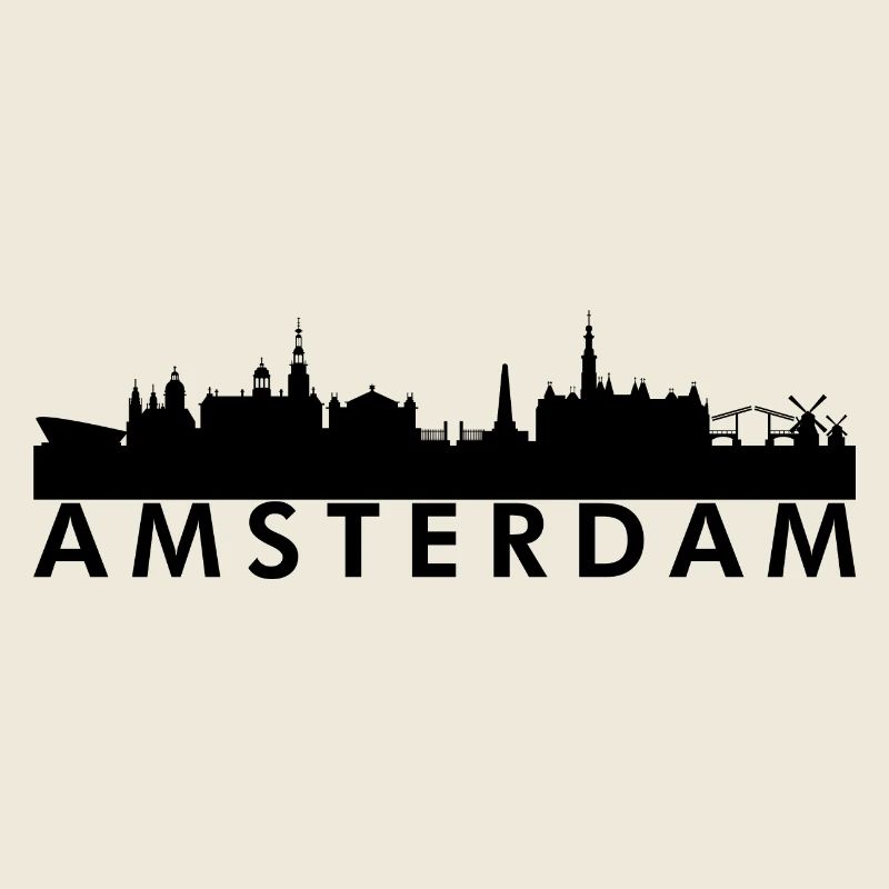 Amsterdam Skyline Silhouette Design