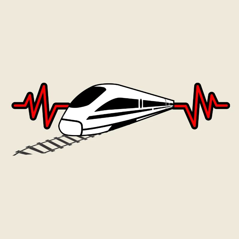 Herzschlag mit Zug - Eisenbahner, Lokführer Design