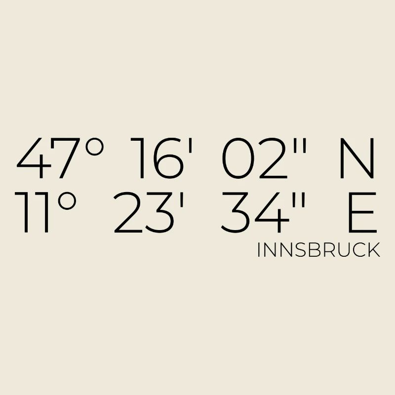Coordinates Innsbruck, Austria