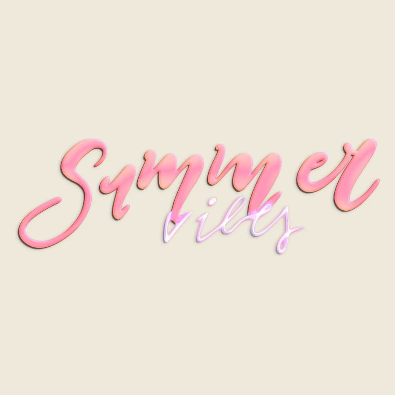 Summer Vibes – Neon Hand Lettering