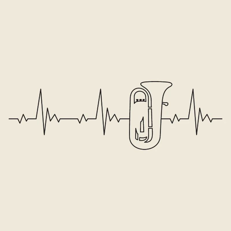 Tuba heartbeat frequency pulse ECG