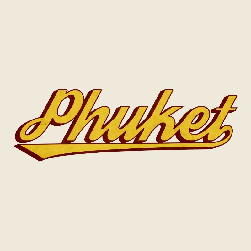 Lettrage rétro de Phuket