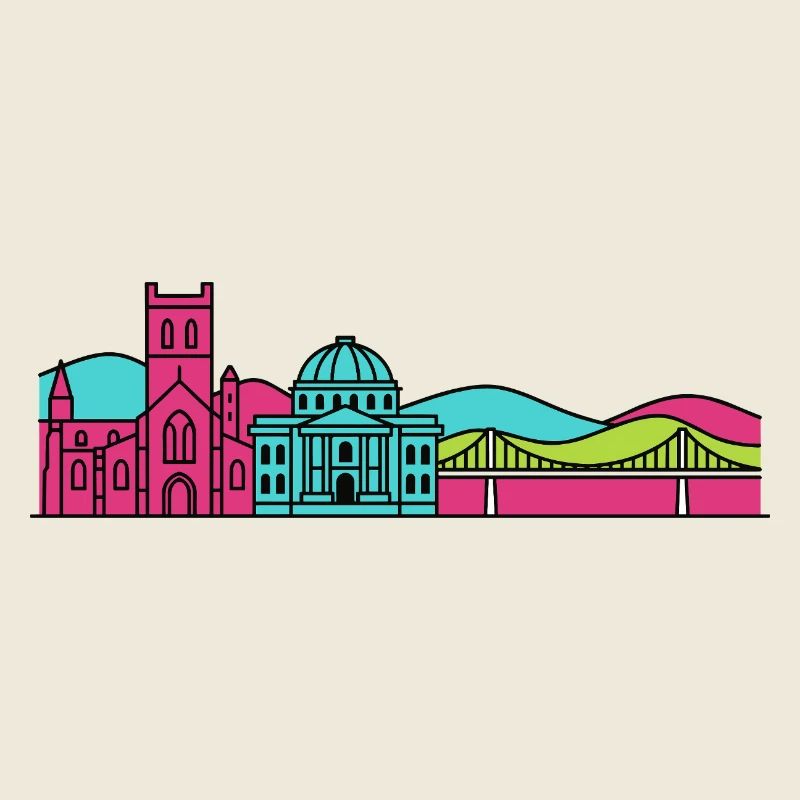 Silhouette de l’Abbaye de la ville de Dunfermline