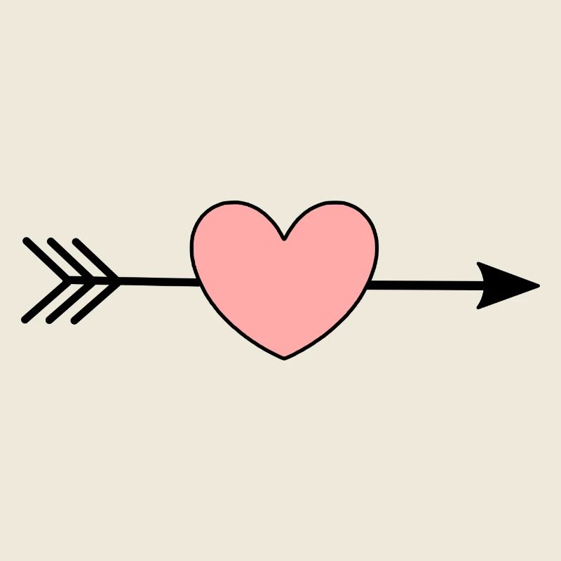 Pink Heart Arrow Hearts Cadeau Saint-Valentin