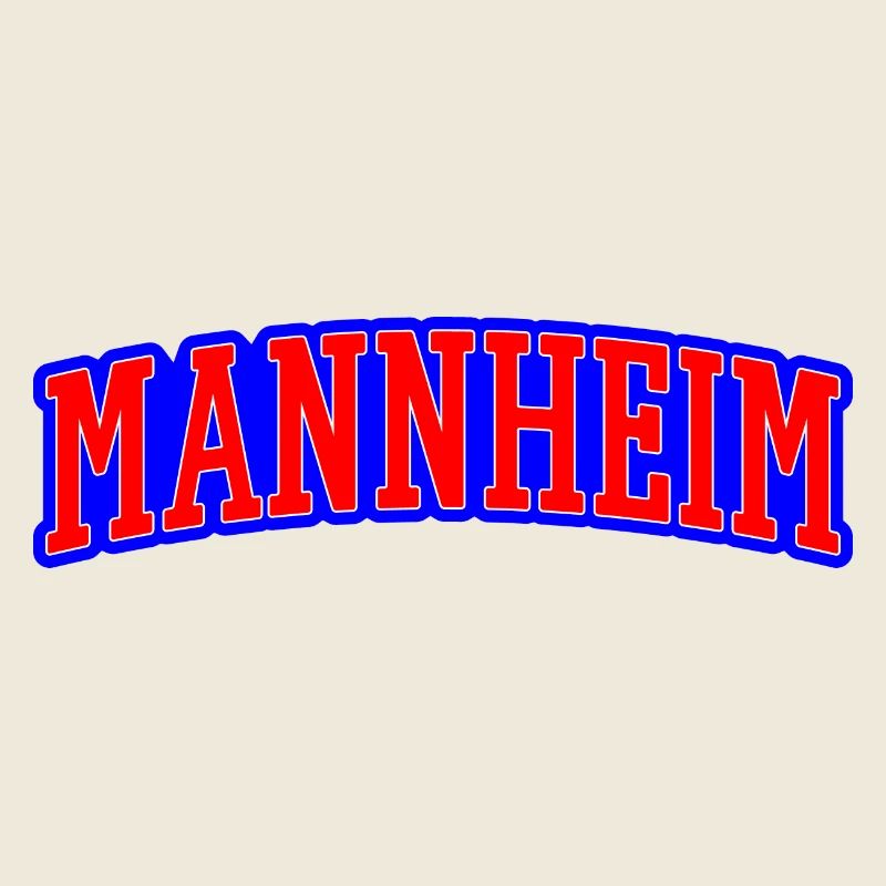 Mannheim Wordmark Red Blue