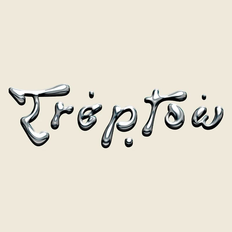 Typographie Treptow Liquid Chrome