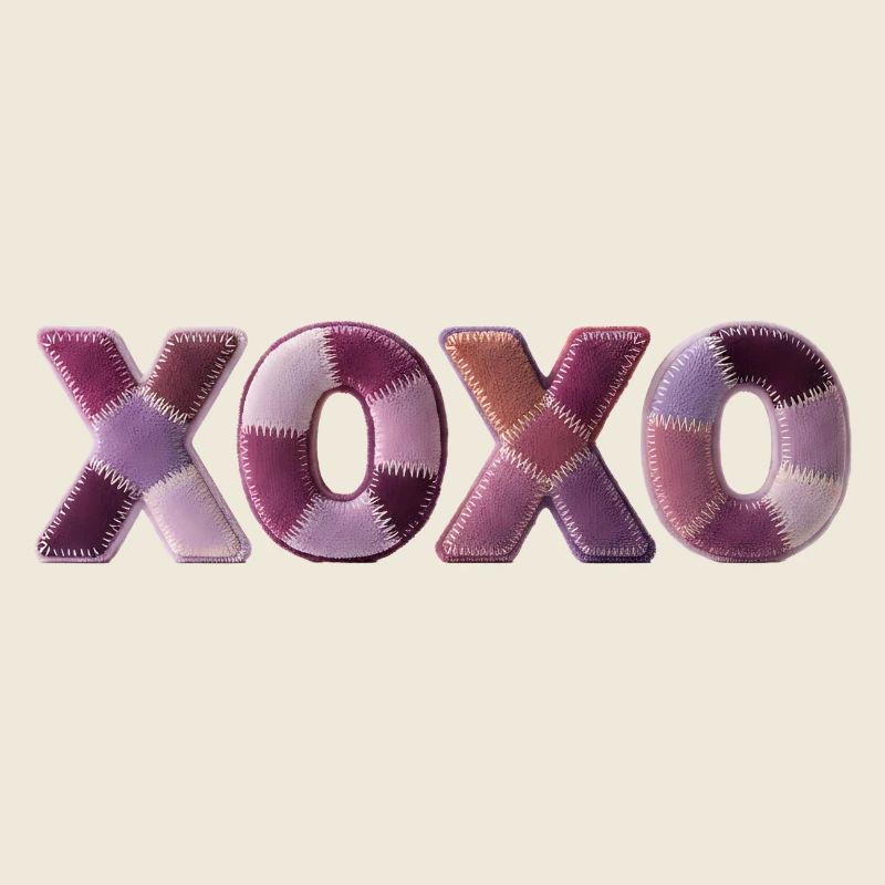XOXO Love Stoff Optik Design Top Trend