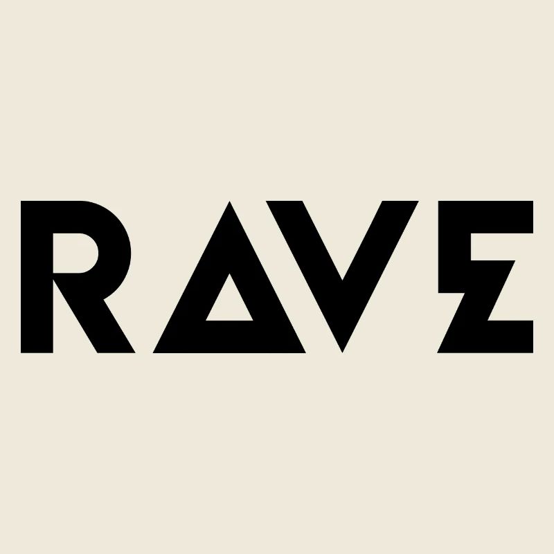 Rave design de logo typographique audacieux