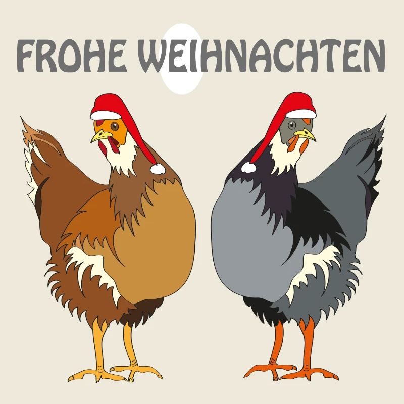 Frohe Weihnachten mit Hühner