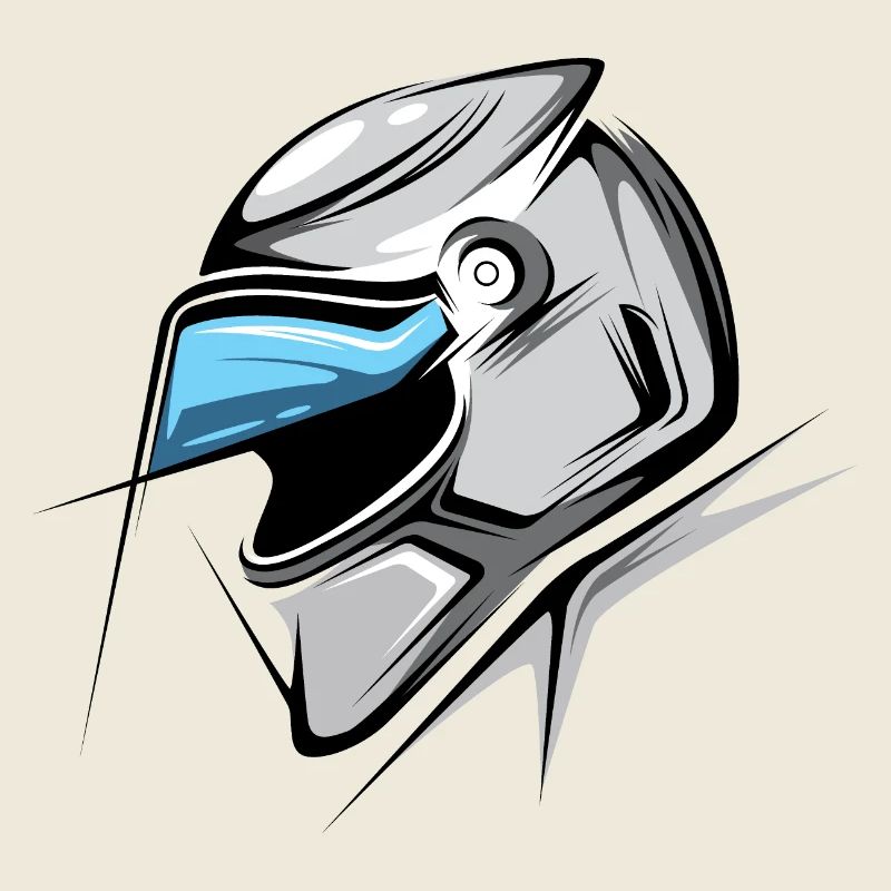 Formule Illustration Casque Graphique Voitures de course