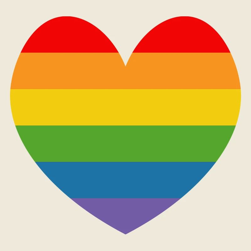 LGBT CSD TShirt Regenbogen HERZ