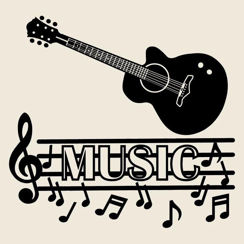 Guitar music logo