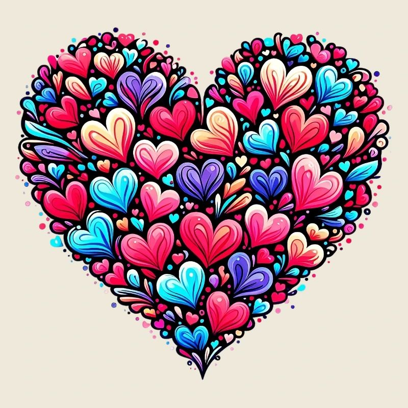 Coeur coloré
