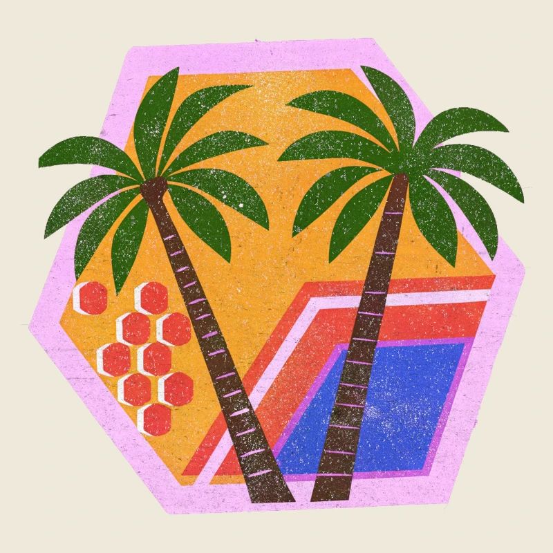 Enchanted Retro Tropical Decor