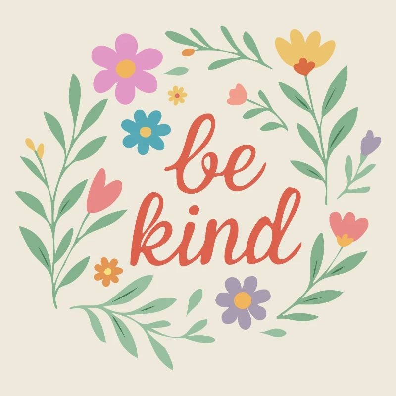 Sei freundlich Blumendesign