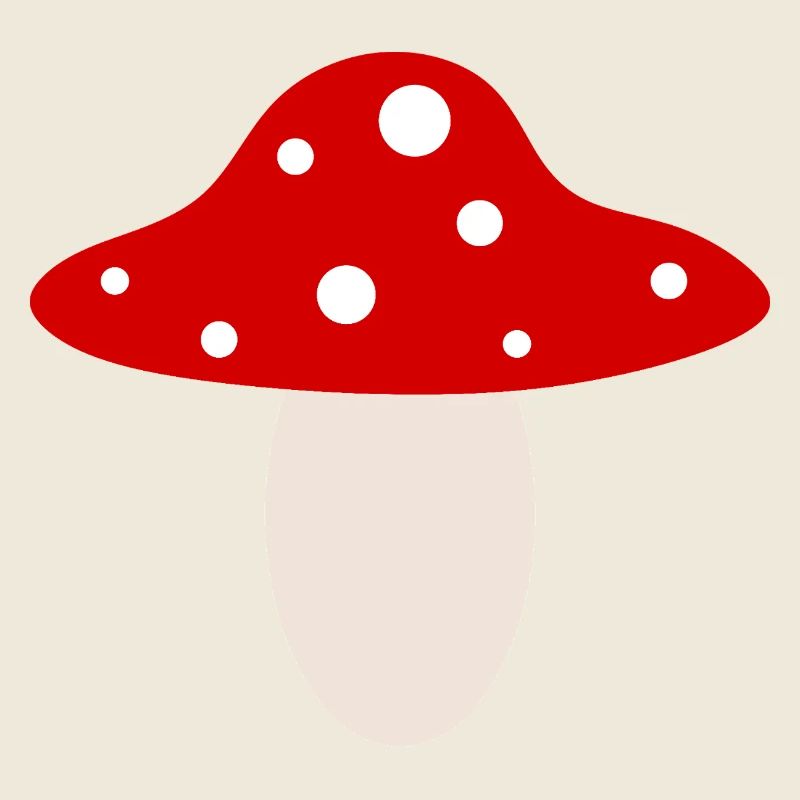 Whimsical Red Mushroom Illustration