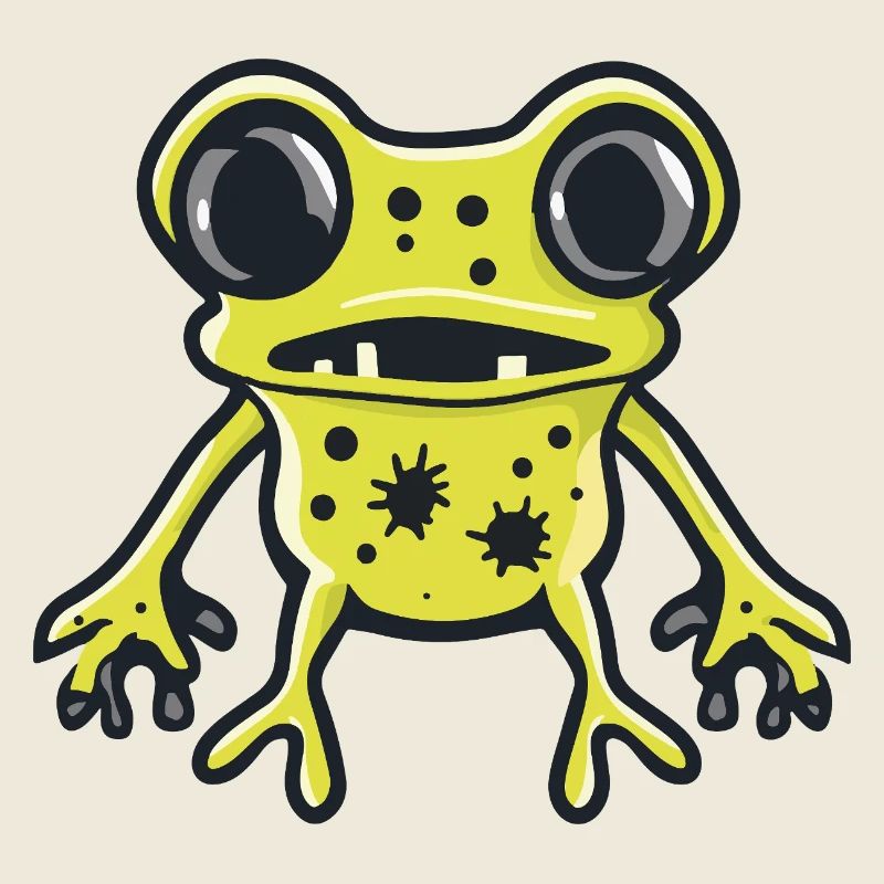 Frog Halloween Comic Funny