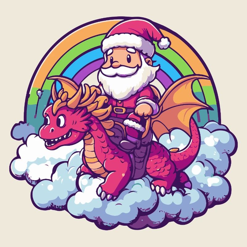 Dragon Santa Claus Christmas