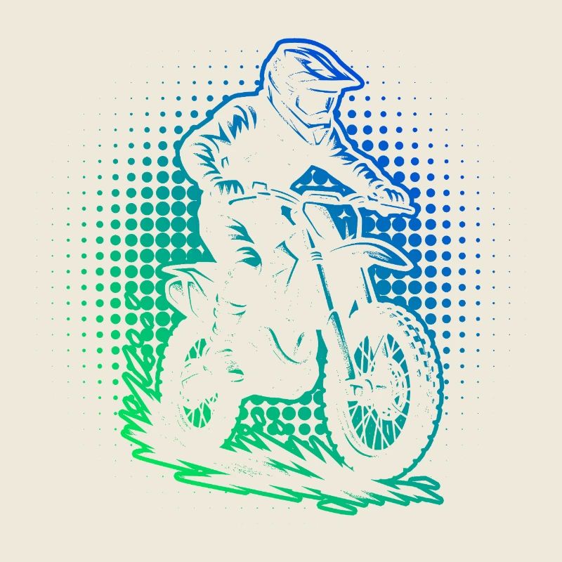Motif classique du motocross