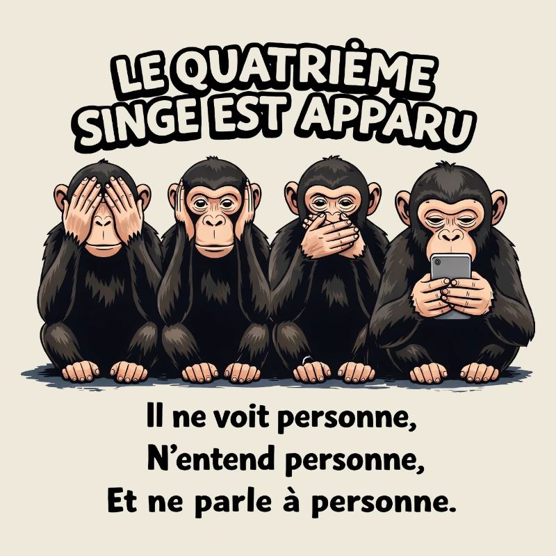 Le 4ème singe – humour smartphone